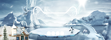 冬季冰雪节户外运动banner海报背景