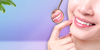 牙齿整形美容展板背景