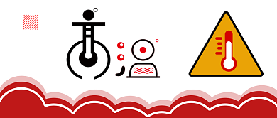 红色高温预警公众号首图背景