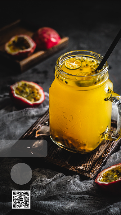 美味夏日饮品手机海报背景