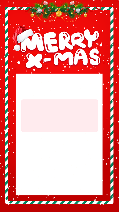 红色简约圣诞学校活动手机海报背景