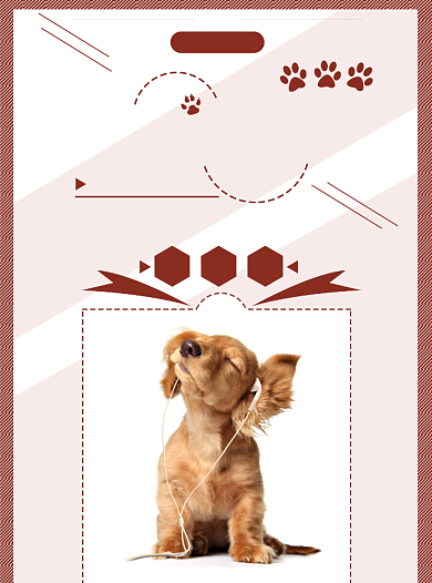 爱犬托管宣传单背景