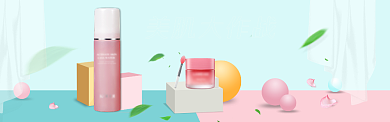 美肌大作战淘宝banner背景