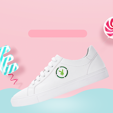 纯白休闲鞋宣传直通车背景