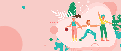 卡通可爱手绘运动健康瘦身广告微信公众号素材图片背景