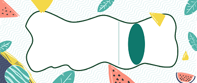 绿色处暑小清新插画首图背景