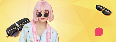 天猫配饰女士墨镜新品上市活动淘宝banner背景