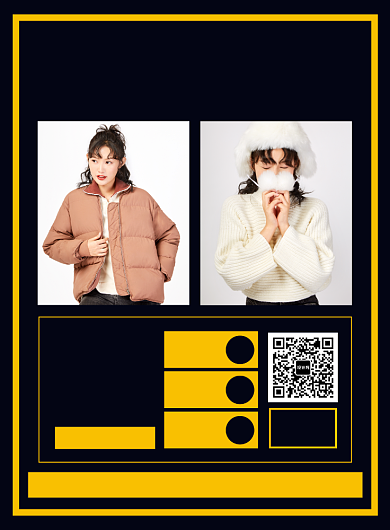 冬季服装促销宣传广告印刷海报背景