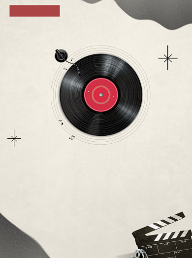 古典唱片音乐会宣传单背景