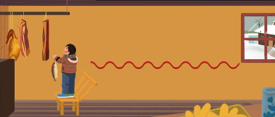 二十四节气大雪手绘手机首图背景