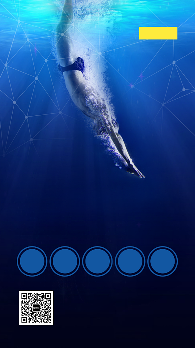 清新简约游泳培训招生手机海报背景