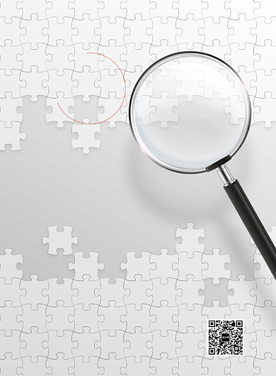 简约拼图企业招聘印刷海报背景