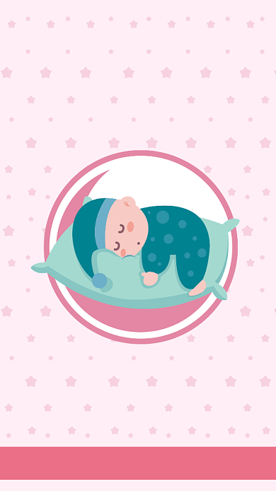 粉色简约我们满月啦生日宴海报背景