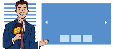 白色蓝色主持人一周热评热点公众号首图背景