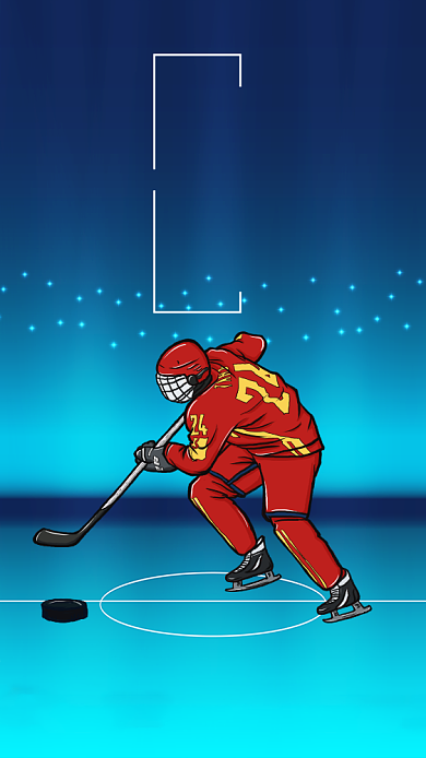 冬季冰球运动比赛海报背景