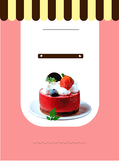 法式甜品卡通海报背景