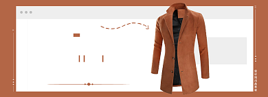 男装毛呢大衣海报背景