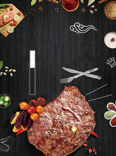 美味烤肉菜单宣传单背景