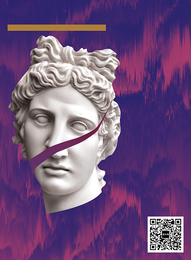 紫色时尚艺术展印刷海报背景