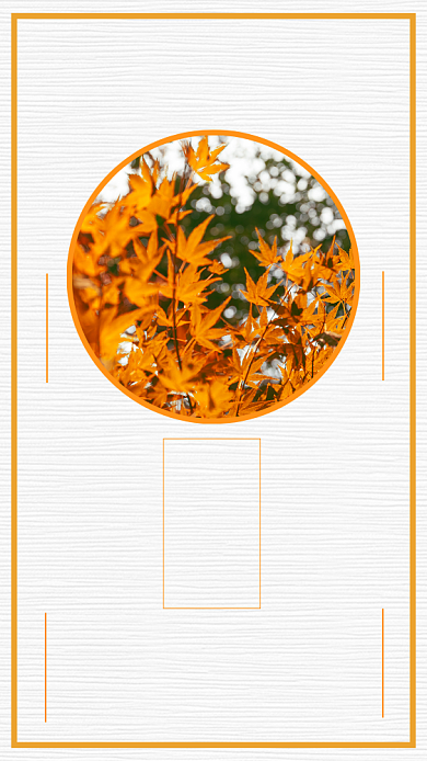 简约二十四节气霜降海报背景