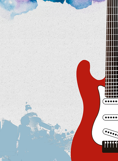 简约中国风水墨音乐培训教育海报背景