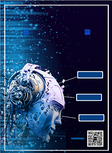 蓝色商务科人工智能印刷海报背景