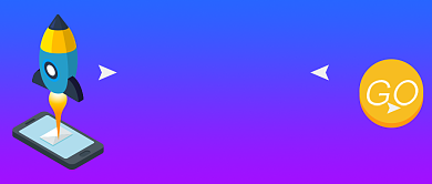 5G新时代手机渐变紫色立体公众号首图背景