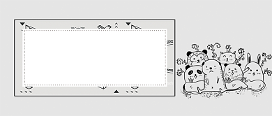 强势围观卡通手绘手机首图背景