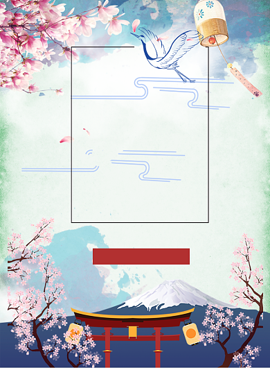 畅游日本行海报模板背景