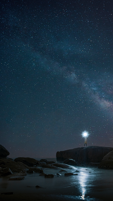 现代简约摄影星空背景手机背景海报背景
