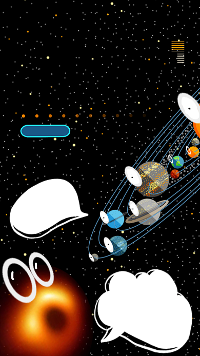 创意卡通黑洞蹭热点手机海报背景