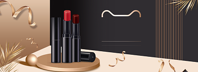 大气黑金双11大促化妆美容品电商海报背景