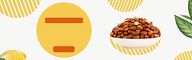 时尚波点坚果零食促销banner背景