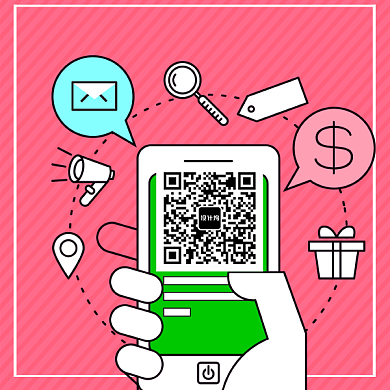 扫二维码享VIP折扣背景