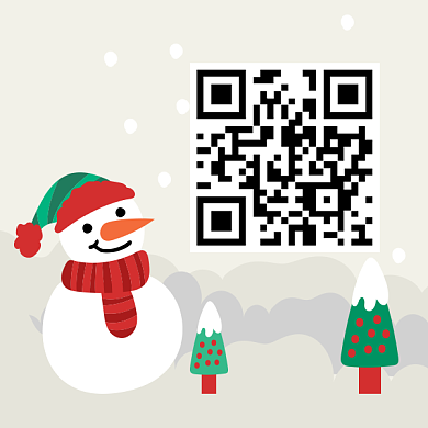 圣诞节日关注二维码背景