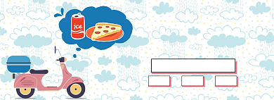 外卖订单随叫随到淘宝banner背景