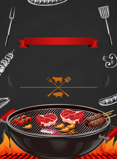 美食餐饮特色烧烤促销宣传海报背景