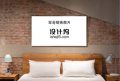 室内靠墙海报样机背景