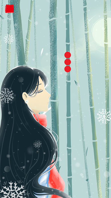 大雪中国传统节气宣传海报背景