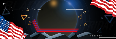 喜庆风格黑色星期五促销banner海报背景