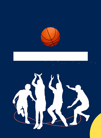 简约蓝球社团招聘纳新宣传海报背景