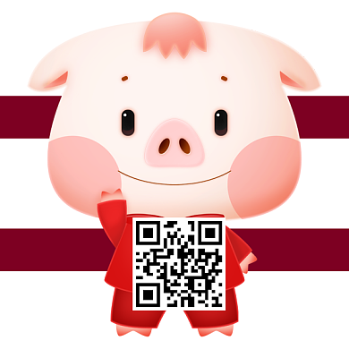 2019猪年快乐二维码背景