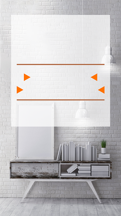 白色简约家居手机海报背景