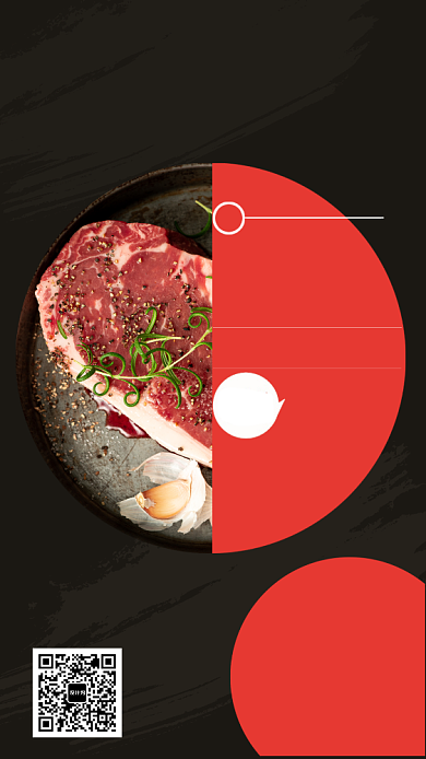 西冷牛排宣传海报背景