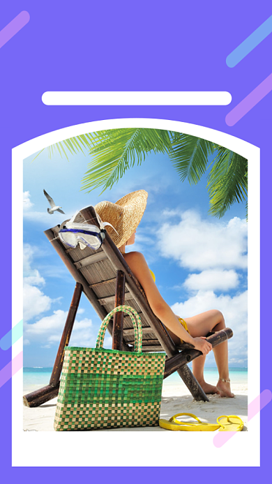 紫色小清新毕业旅游宣传手机海报背景