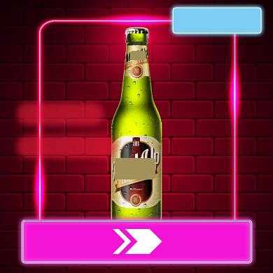 霓虹紫色红色精酿啤酒促销直通车背景