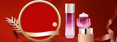 天猫双十二双十一美妆产品限时优惠活动淘宝banner背景