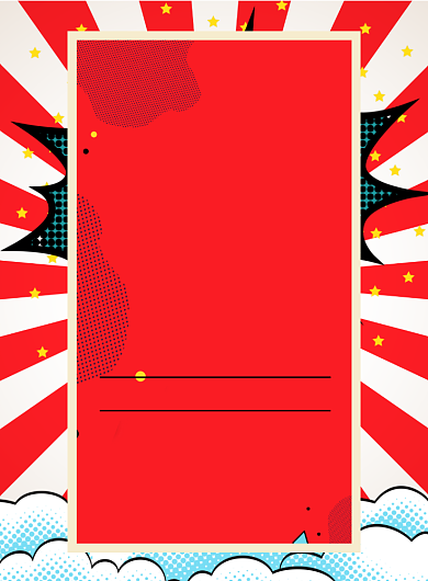 创意字体招聘手绘卡通风印刷海报背景