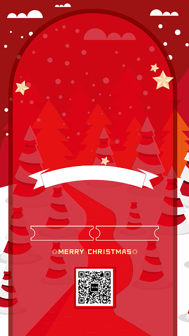 红色华丽圣诞狂欢促销手机海报背景