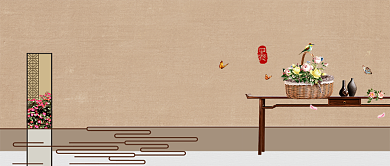 文雅大气新中式房地产广告微信公众号素材图片背景